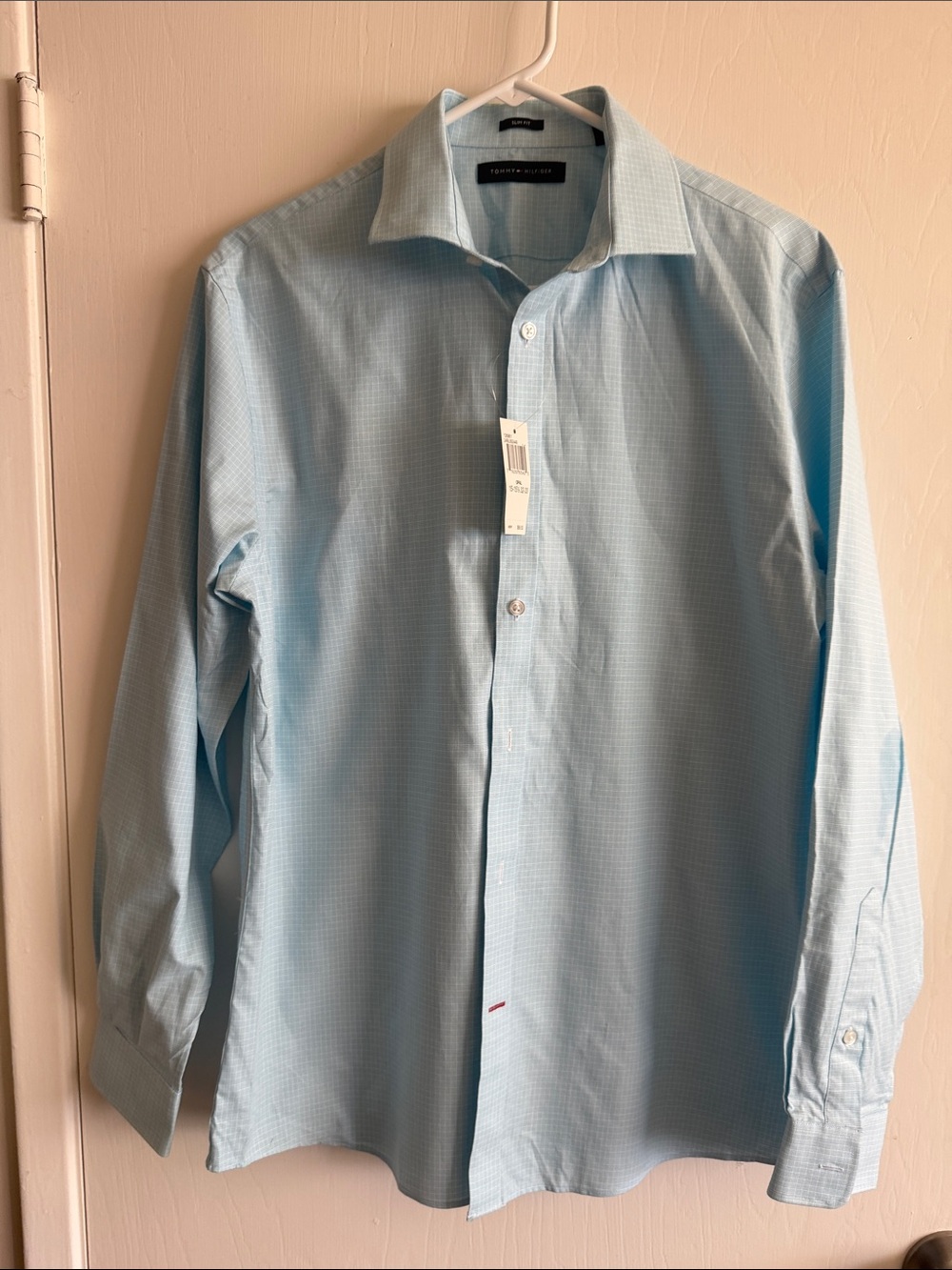 Tommy Hilfiger Light Blue Opal Men's Dress Shirt - Classic Point Collar